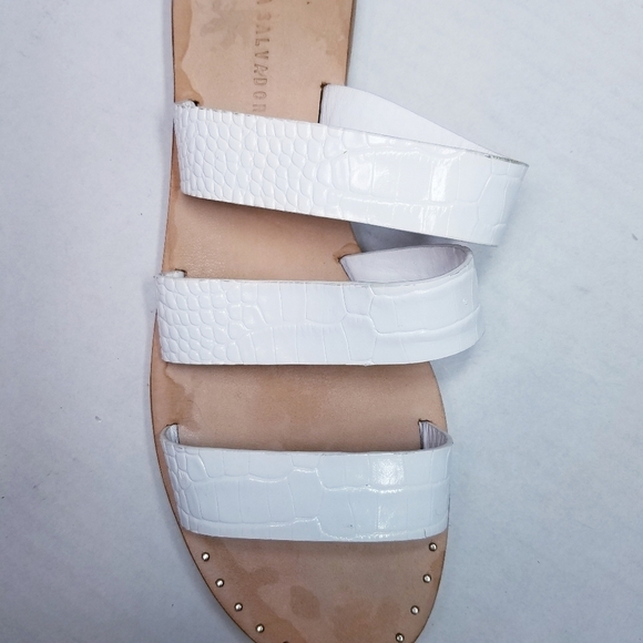 Freda Salvador | Iris White Crocodile Sandals 9 - Picture 8 of 10
